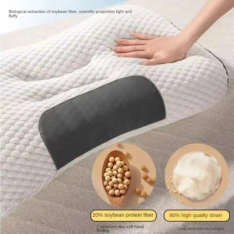 2025 Honeycomb Massage Pillow for Cervical Support and Sleep Aid
