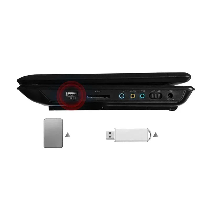 7.8 inch Mini DVD CD Player - Portable & Rotatable Screen