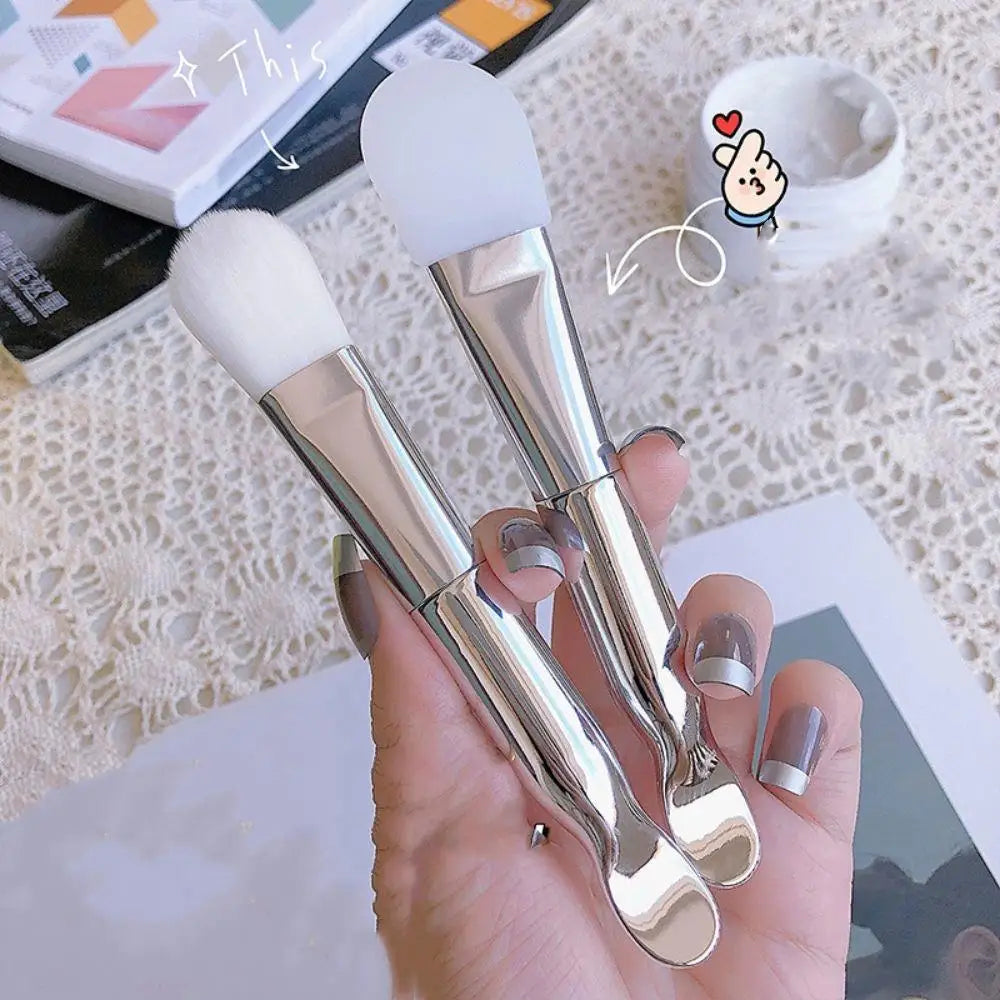 Double-Ended Silicone Face Mask Brush - Perfect for Foundation & Concealer