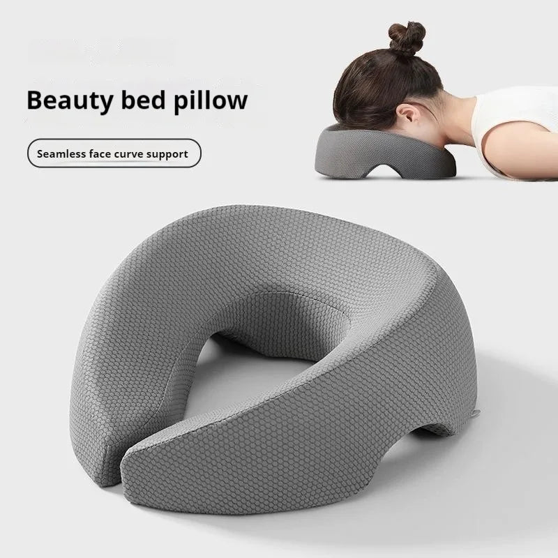 Ergonomic Face Down Pillow with Breathable Memory Foam for Salon & Home