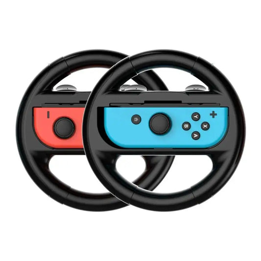 2PCS Ergonomic Racing Steering Wheels for Nintendo Switch Joy-Con