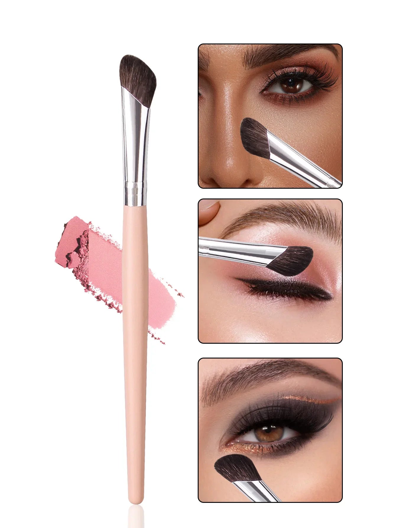 3D Nose Shadow Brush - Contour & Highlight with Soft Horse Hair