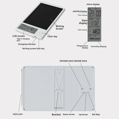 10-Inch Smart Handwriting Tablets with Alarm - Perfect for Students and Office Use