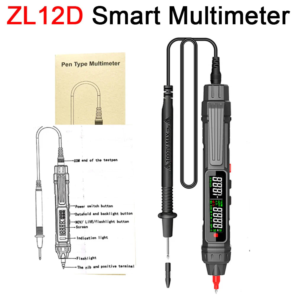 Smart Digital Multimeter 6000 Counts | High Precision Auto Range Voltage Detector