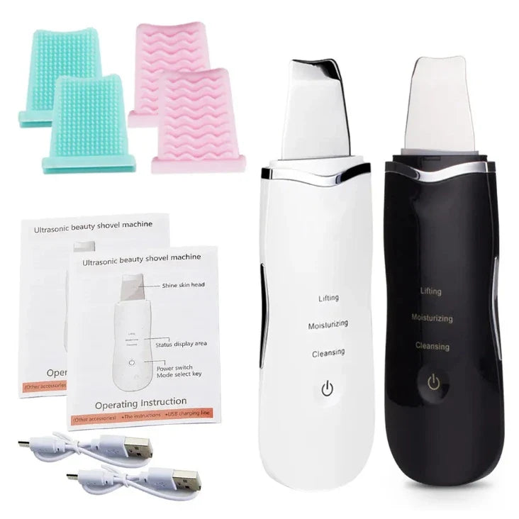 Electric Ultrasonic Skin Scrubber - Blackhead Remover & Facial Lifting Tool