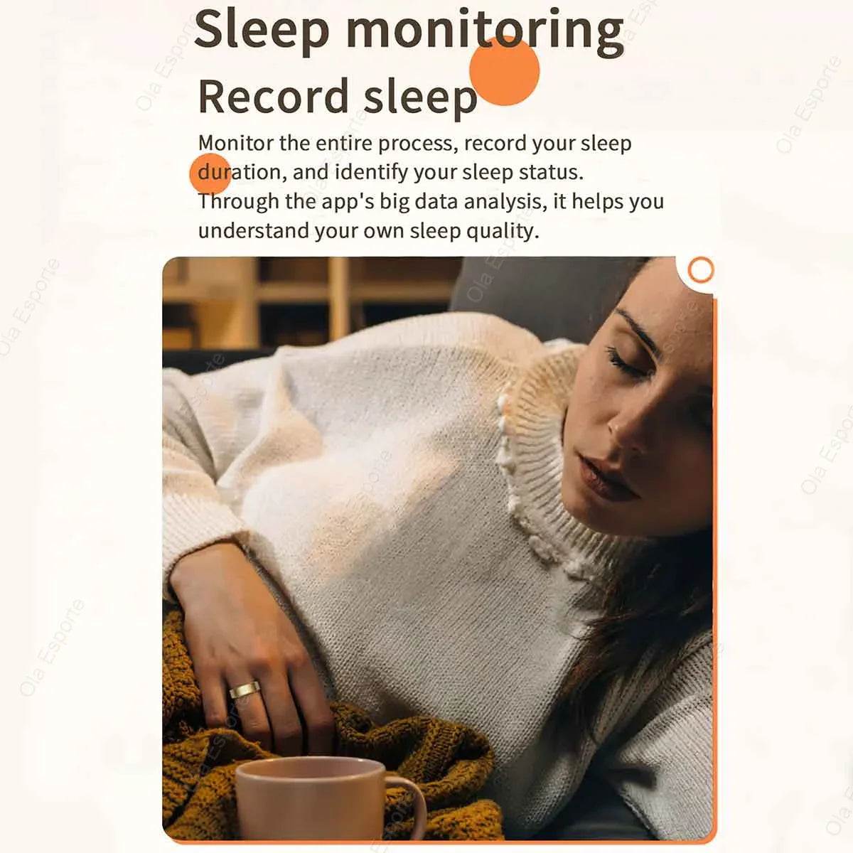 Smart Ring with Heart Rate, Sleep Monitoring & Multiple Sports Modes - Waterproof Fitness Ring