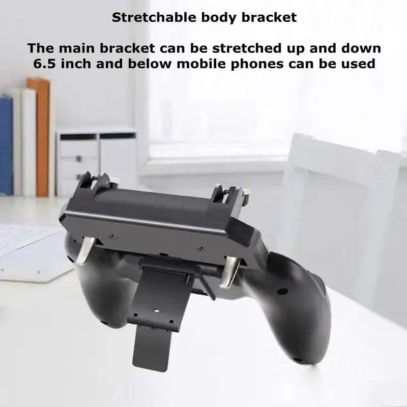 Mobile Phone Gaming Controller W10 for PUBG - Universal Gamepad for iPhone & Android