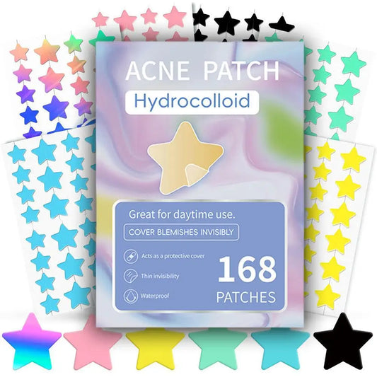 Colorful Star Pimple Patch - Invisible Acne Removal & Skin Care Stickers