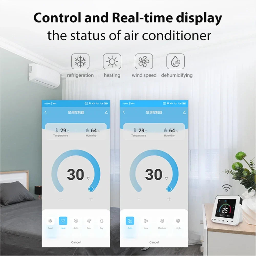 Tuya WiFi Thermostat: Smart IR Controller with LCD, Alexa & Google Home