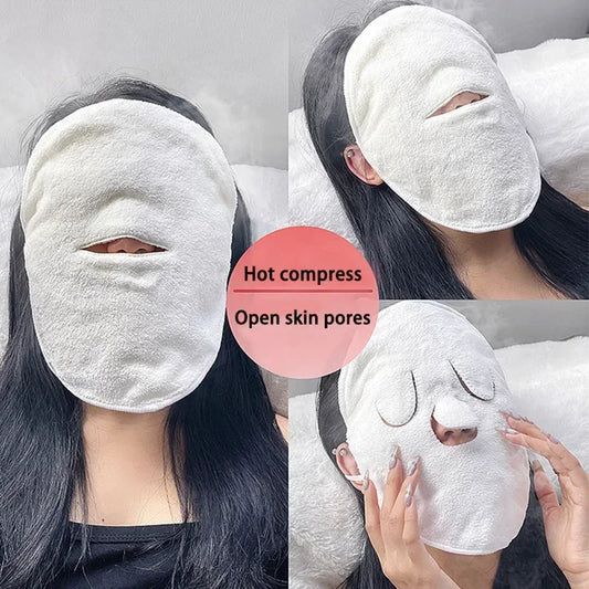 Warm & Cold Compress Face Towel - Double Thickness for Beauty & Skincare