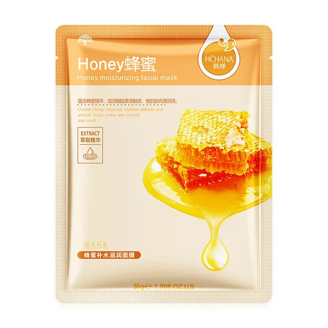 30pcs Natural Plant Facial Masks - Moisturizing, Oil Control & Anti-Aging