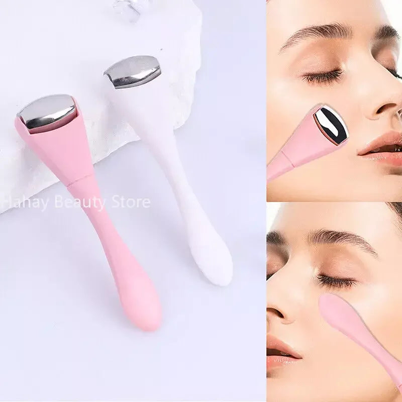 Double Head Stainless Steel Ice Roller & Eye Cream Stick - Face Massager & Beauty Tool