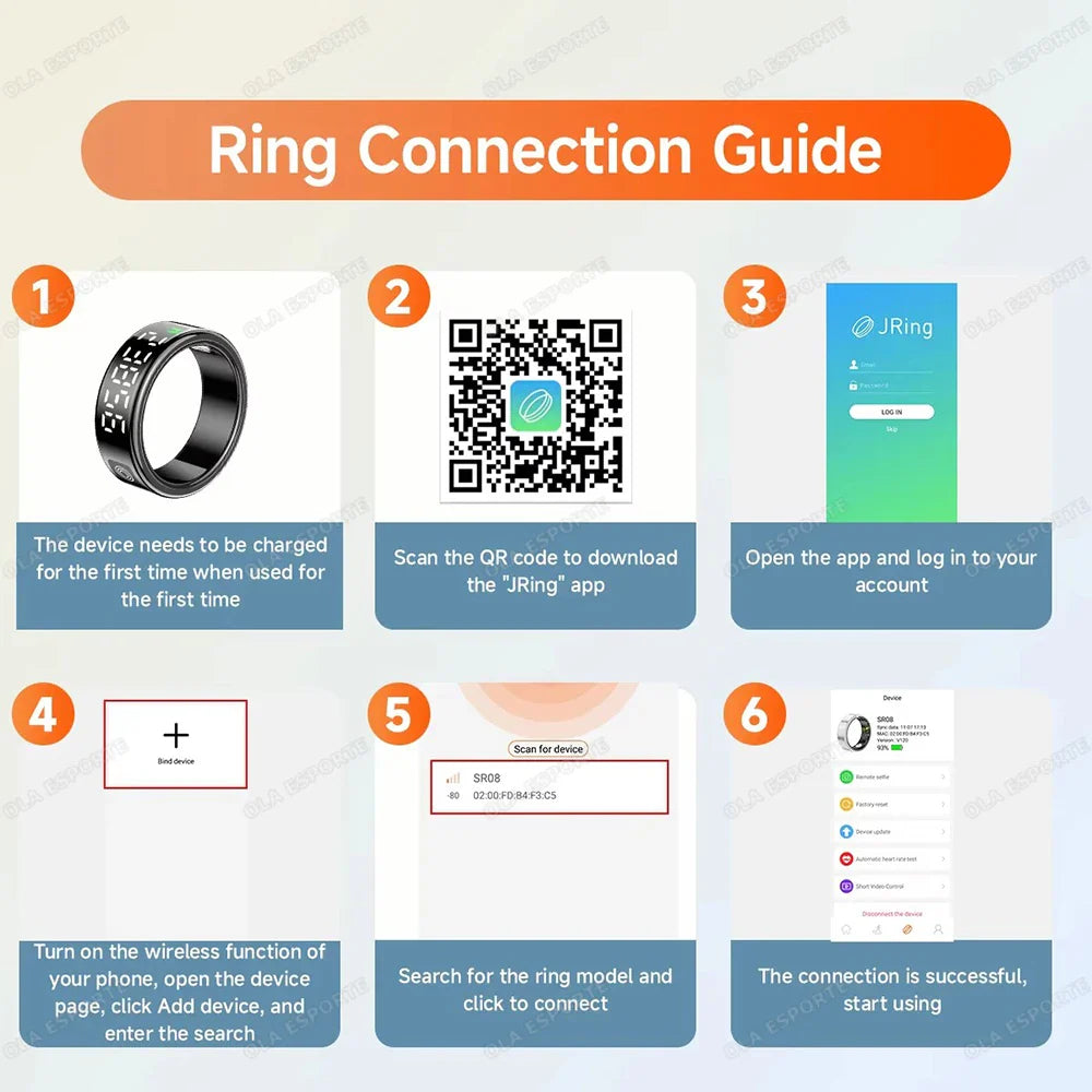 Waterproof Smart Ring for Xiaomi | Military Health Monitor | Gesture & Fitness Tracker 2025