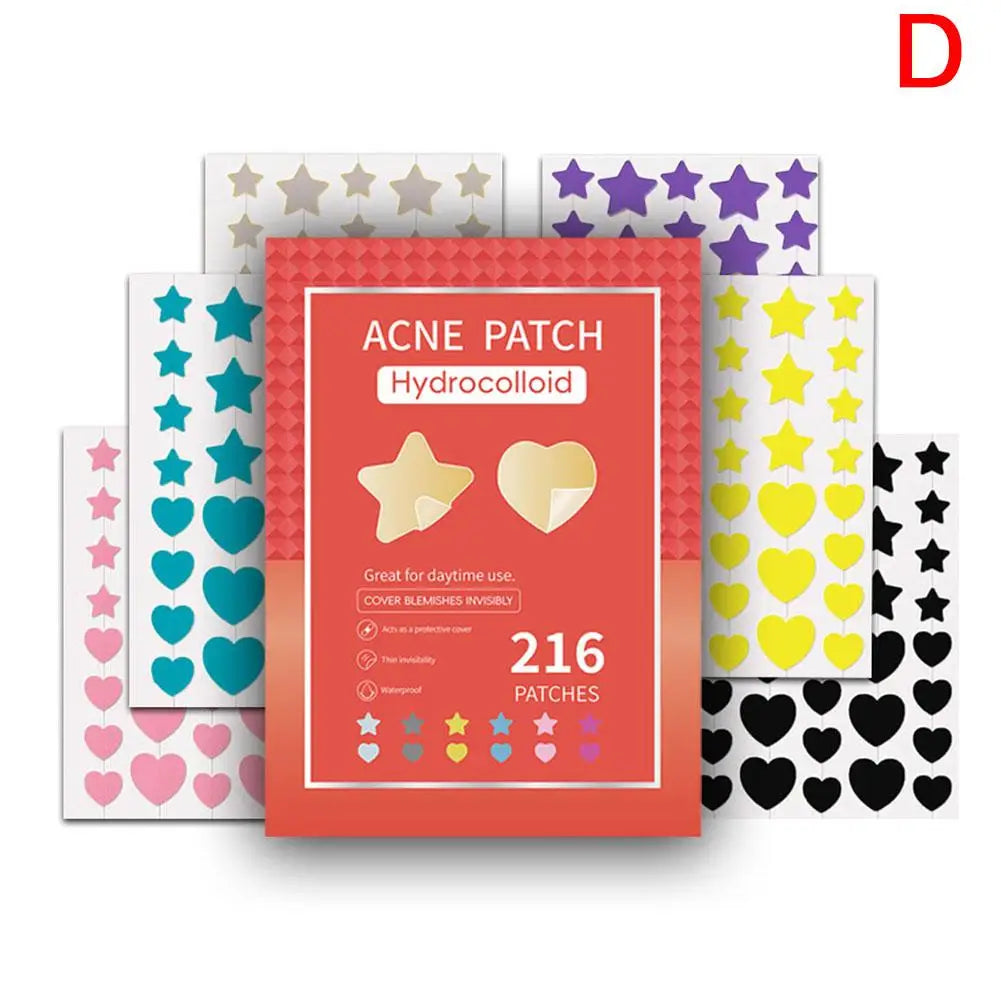 Colorful Star Pimple Patch - Invisible Acne Removal & Skin Care Stickers