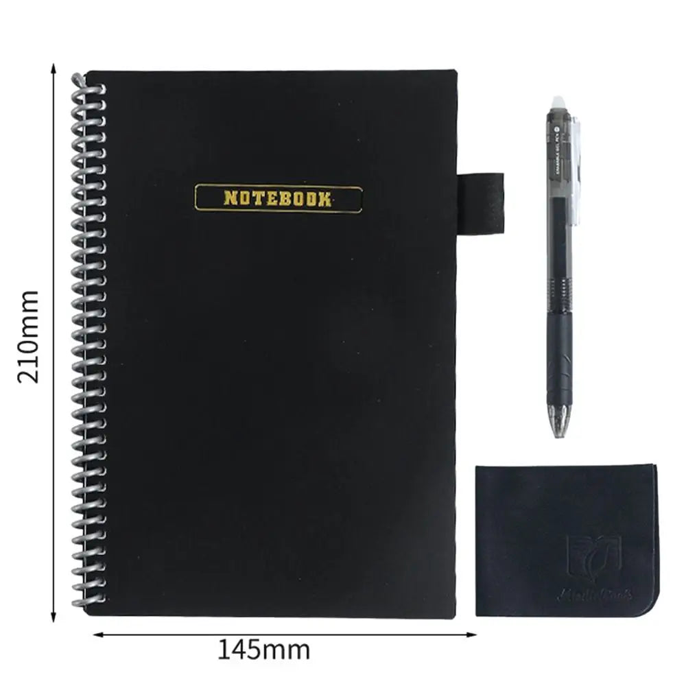 A5 Erasable Notebook Paper Reusable Smart Wirebound Notebook Portable Waterproof Notepad
