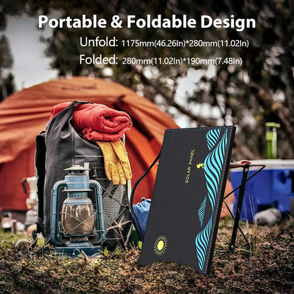 1000W Portable Folding Solar Charger Bag - USB & DC Output for Outdoor Power