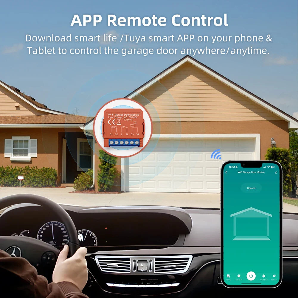 AVATTO Tuya WiFi Garage Door Opener - Smart Remote & Voice Control