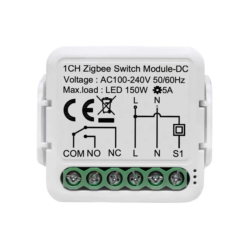 Smart Dry Contact WiFi & Zigbee Switch Module - Alexa & Google Home Compatible