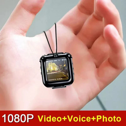 V9 Mini Clip Necklace Camera 1080P with Display & Audio Recording