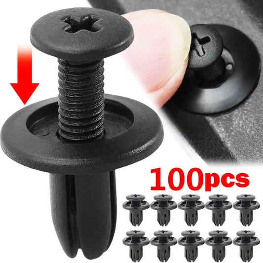 8mm Plastic Rivets Fasteners for Car Bumper & Fender - Toyota, Kia, Nissan