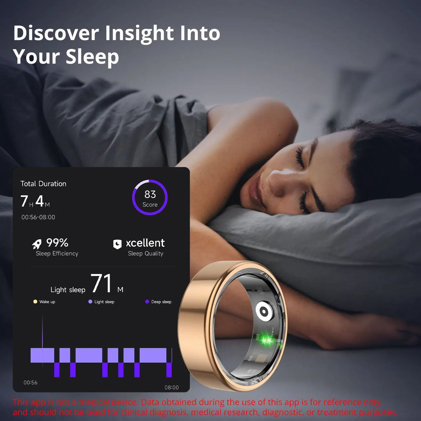 2024 COLMI R02 Smart Ring - 39 Days Battery, Health Monitor, 5ATM Waterproof