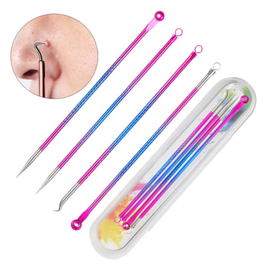 4PCS Acne & Blackhead Remover Needle Hook | Skin Care Tool