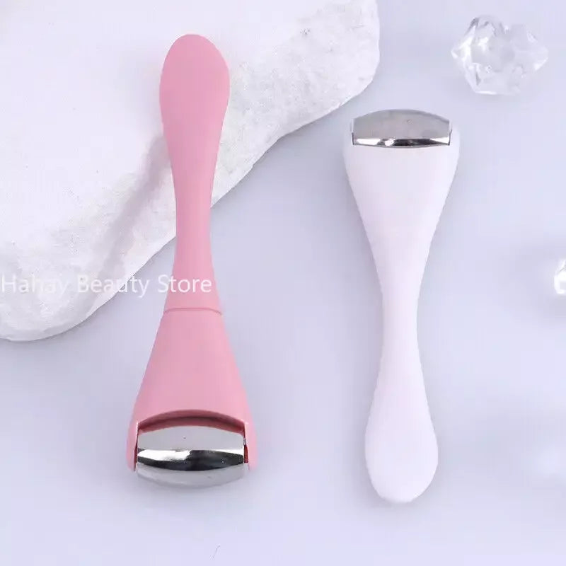 Double Head Stainless Steel Ice Roller & Eye Cream Stick - Face Massager & Beauty Tool