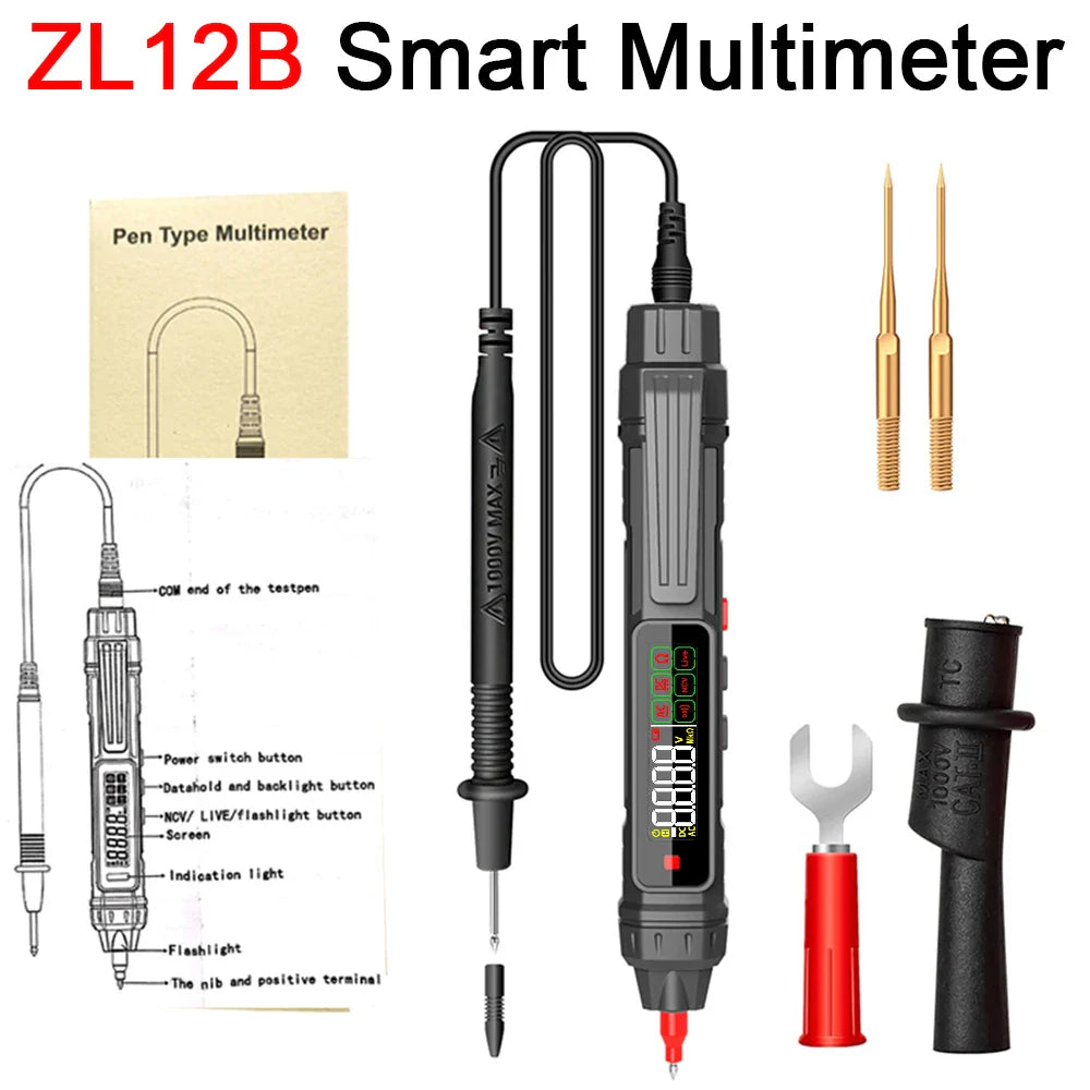 Smart Digital Multimeter 6000 Counts | High Precision Auto Range Voltage Detector