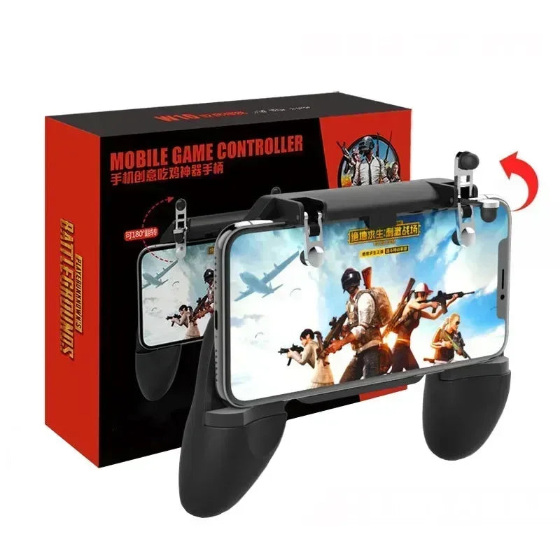 Mobile Phone Gaming Controller W10 for PUBG - Universal Gamepad for iPhone & Android