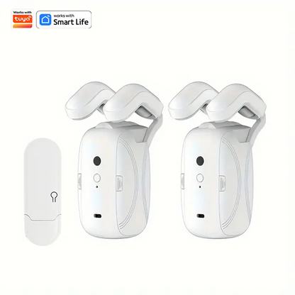 1/2pcs Smart WiFi Curtain Robot with Wi-Fi Gateway, APP Remote Control,  Automatic Opening Hand Pull Start，Compatible with Alexa
