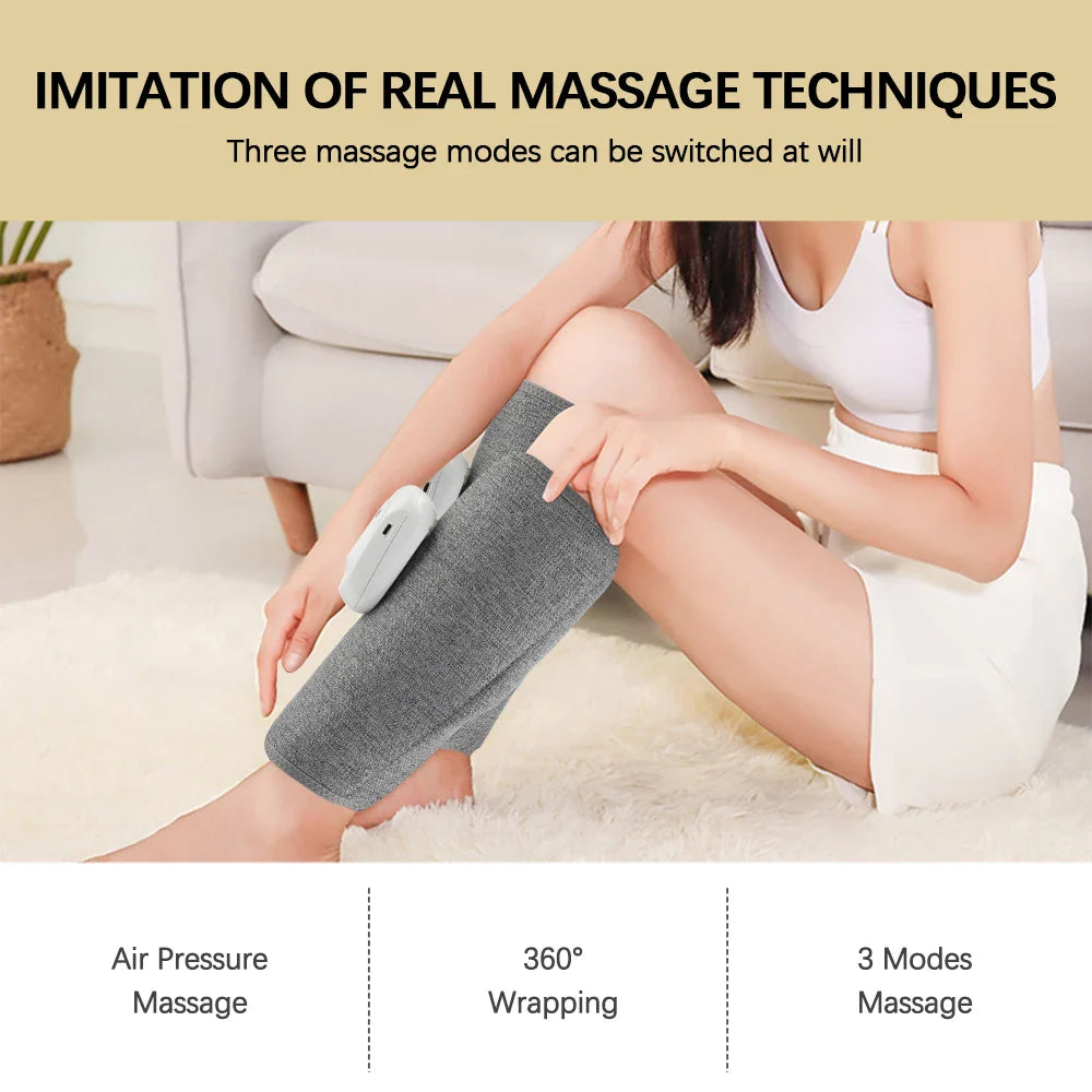 Electric 360° Air Pressure Calf Massager - Wireless Leg Massage with 3 Modes
