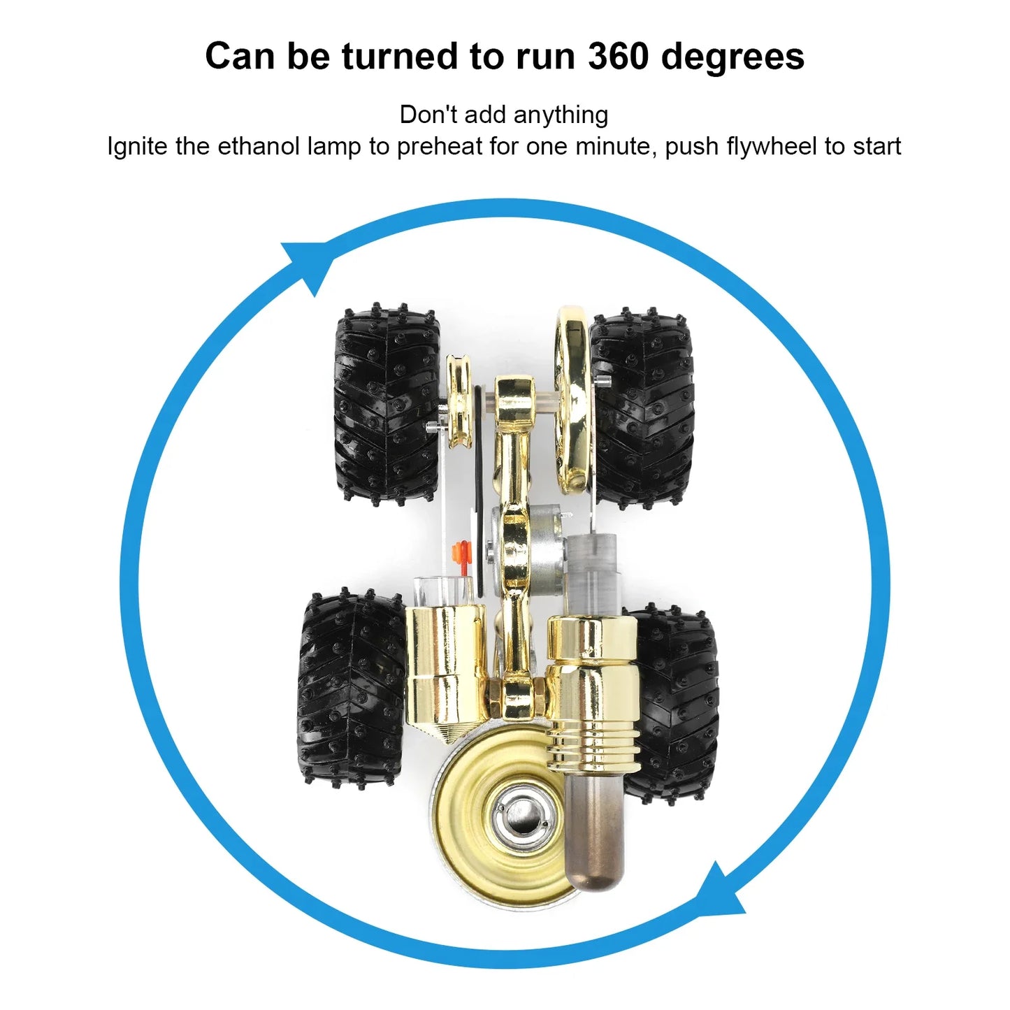 Stirling Engine Model Car - Educational Toy for Science Enthusiasts