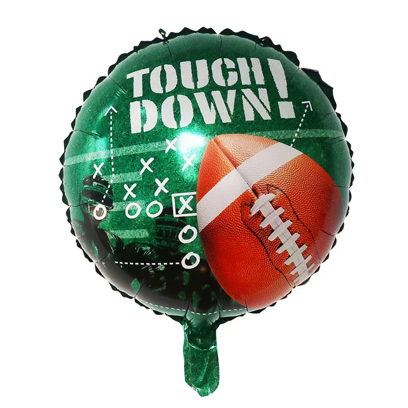 18-Inch Football Foil Balloons - Perfect Birthday Party Decorations