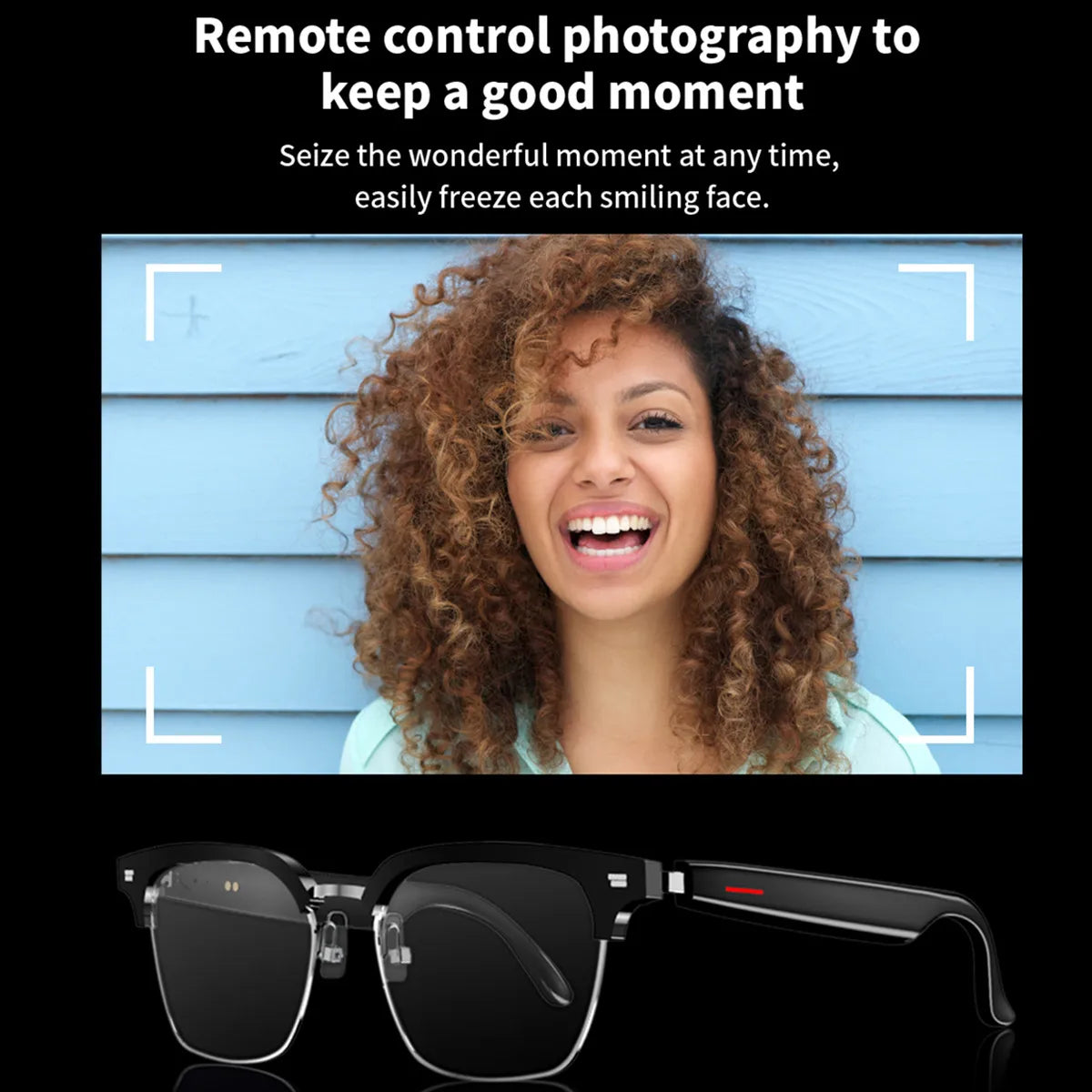 Smart Glasses AI Translator with Bluetooth, Voice Assistant, and Camera