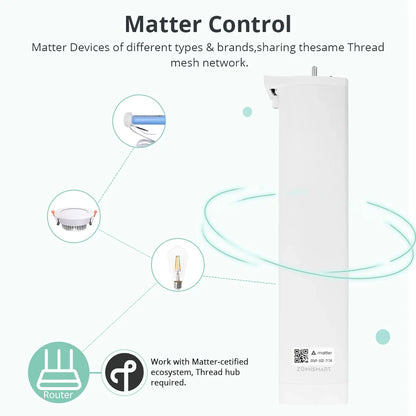 Zemismart Matter Over Thread Smart Curtain Motor Google Home App Samrtthings App Control Automatic Curtain System