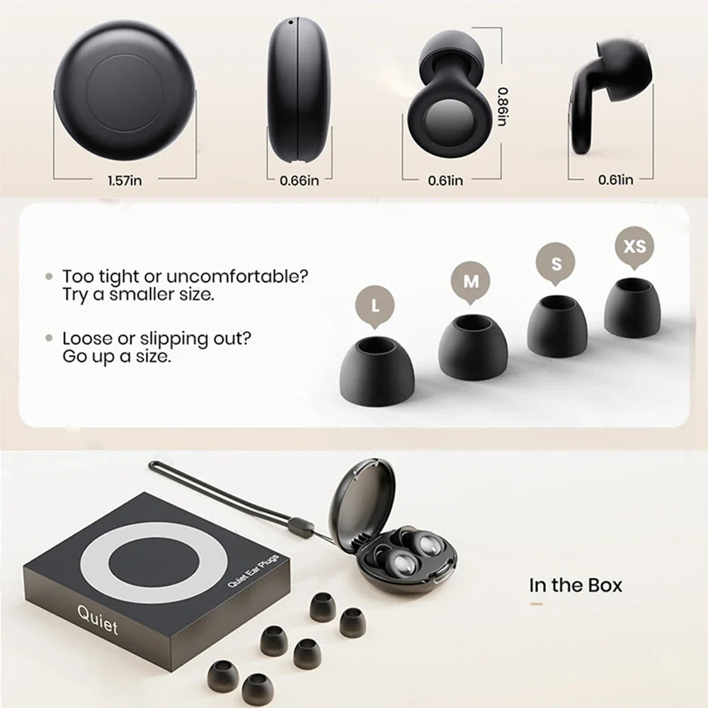 Quiet Ear Plugs for Sleeping - Super Soft Noise Reduction Reusable Hearing Protection