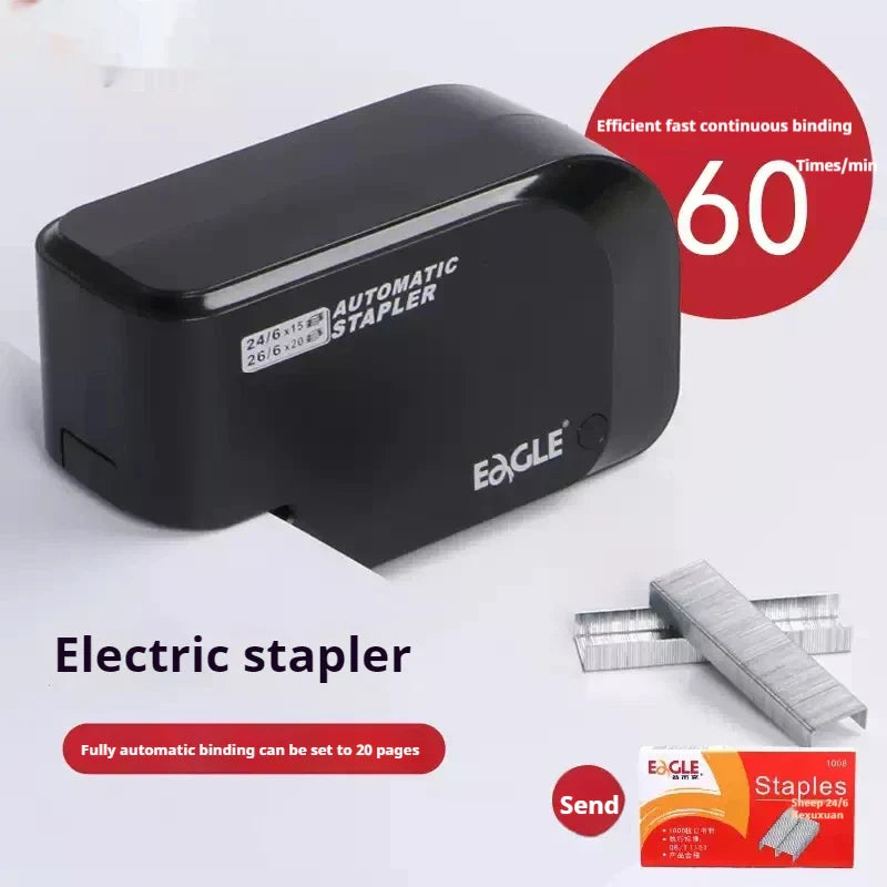 Automatic Electric Stapler - 20 Sheet Capacity, Dual Power, Free Staples
