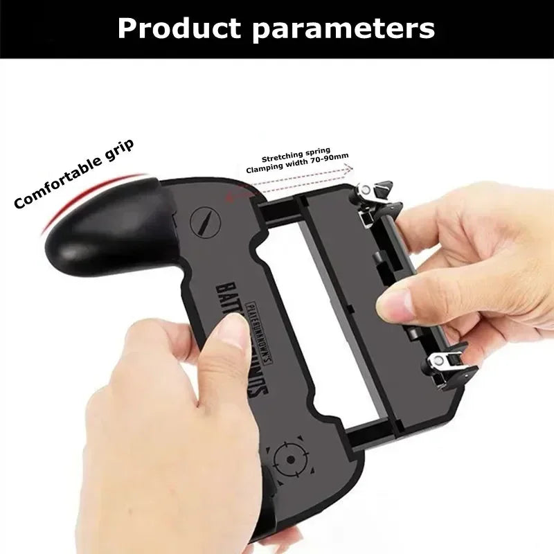 Mobile Phone Gaming Controller W10 for PUBG - Universal Gamepad for iPhone & Android