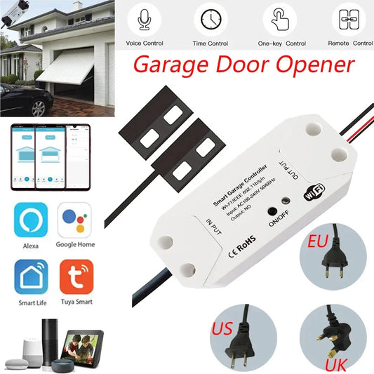Tuya WIFI Smart Garage Door Controller - Alexa & Google Compatible
