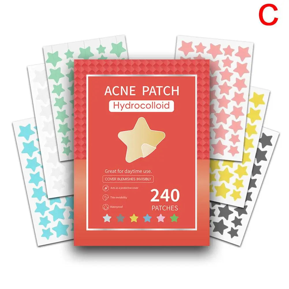 Colorful Star Pimple Patch - Invisible Acne Removal & Skin Care Stickers