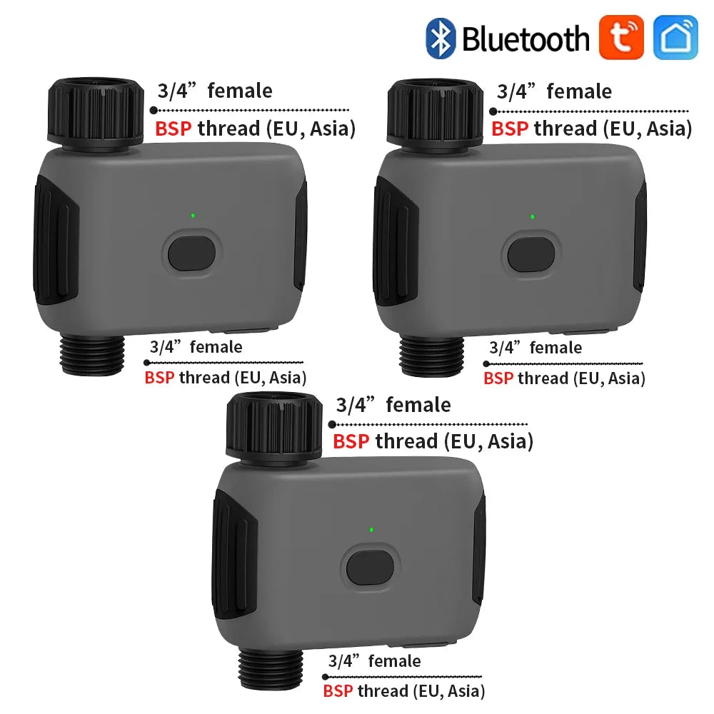 Smart Tuya Bluetooth Garden Water Timer - Alexa Compatible, Rain Delay, Automatic Irrigation