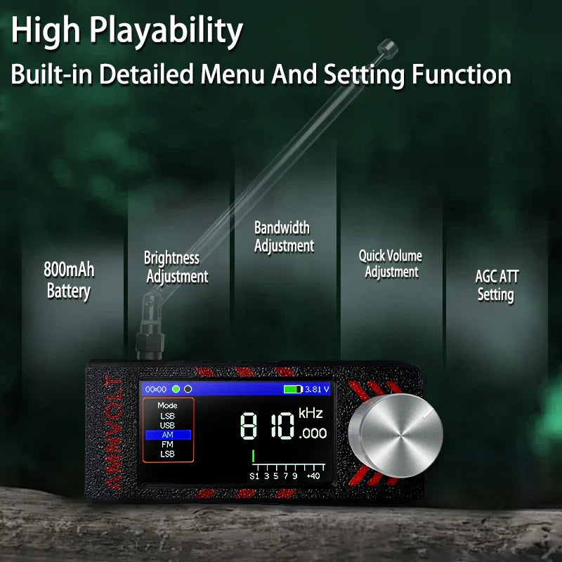 AMNVOLT V3 ATS MINI SI4732 DSP Radio with Superior Audio & Build Quality
