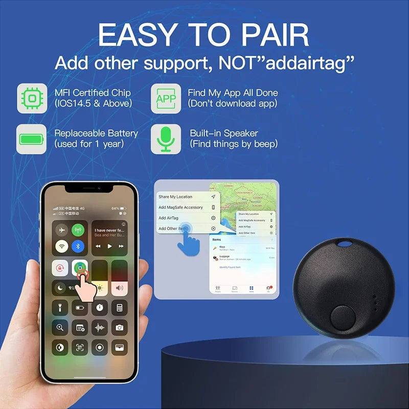 Bluetooth Luggage Tracker - Apple Find My Compatible