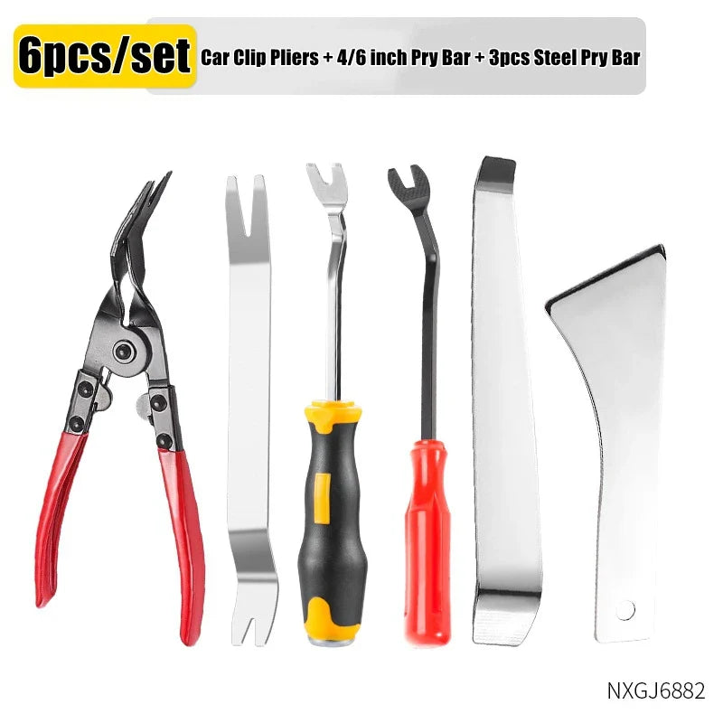 Auto Clip Pliers Car Fastener Trim Rivet Removal Tool Kit for Door Panel & Upholstery