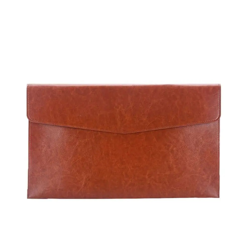 A4 A6 Leather Document Bag - Stylish & Durable Office Briefcase
