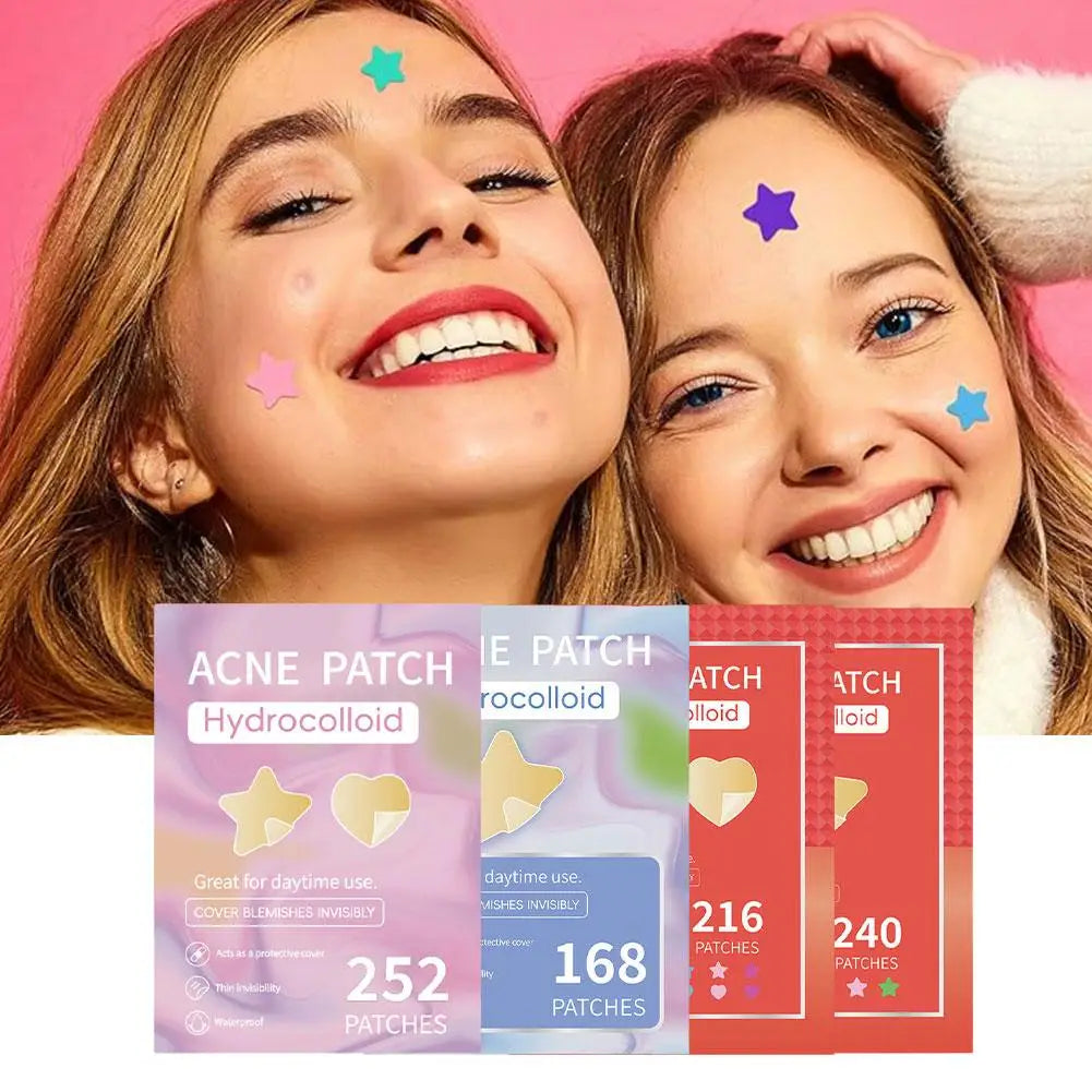 Colorful Star Pimple Patch - Invisible Acne Removal & Skin Care Stickers