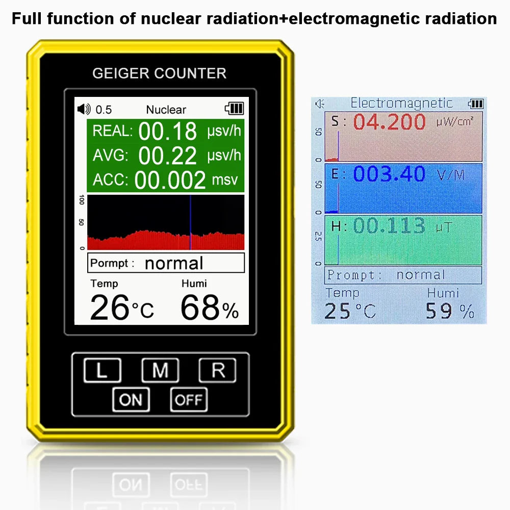 BR-9C-XR-3 Pro Handheld EMF Geiger Counter & Radiation Detector