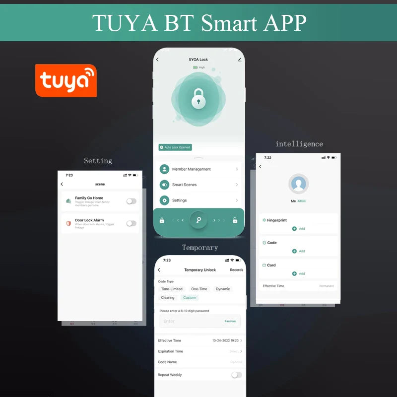 Tuya Fingerprint Door Lock