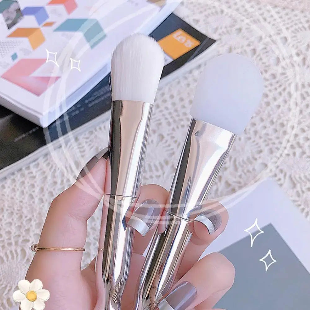 Double-Ended Silicone Face Mask Brush - Perfect for Foundation & Concealer
