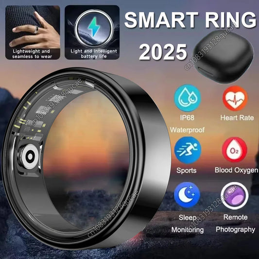 2025 Smart Ring: Heart Rate, Blood Pressure, Sleep Monitoring & Motion Tracking